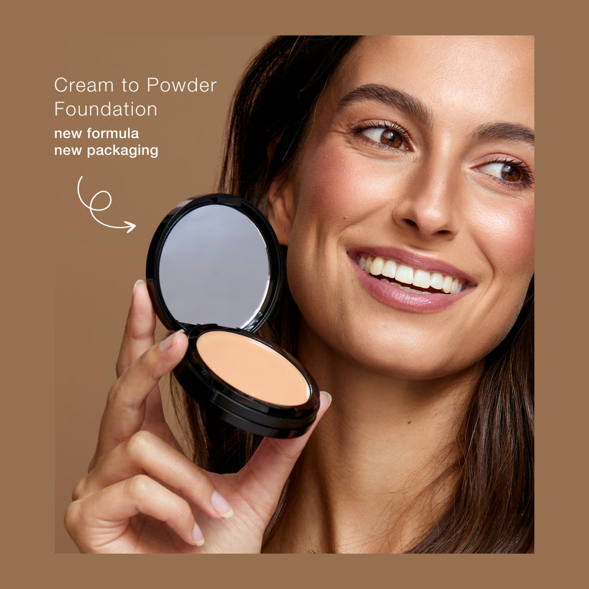 Natio Cream to Powder Foundation Medium 5g | Natio shown in use