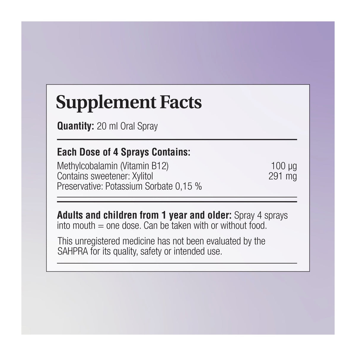 Phytomist Vitamin B12 Oral Spray 20ml by Phytoceutics