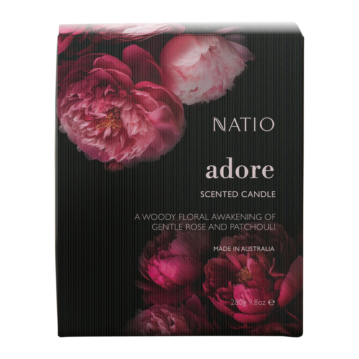 Adore Scented Candle 280g by Natio, product shot