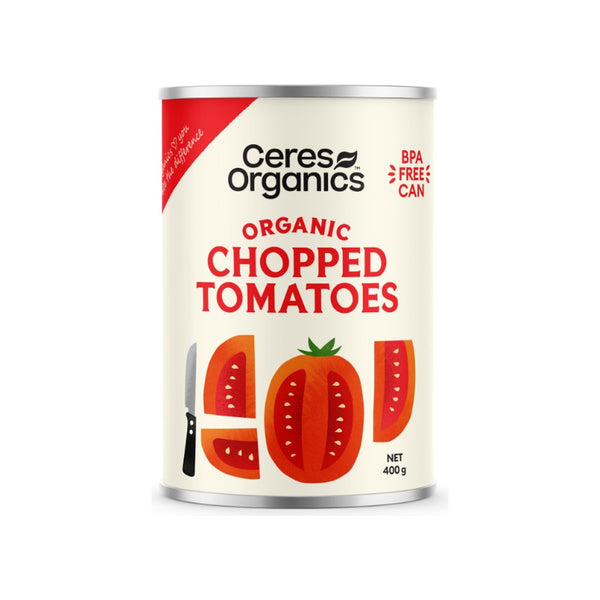 Ceres Organics Organic Tomatoes, Chopped 400g, front of pack