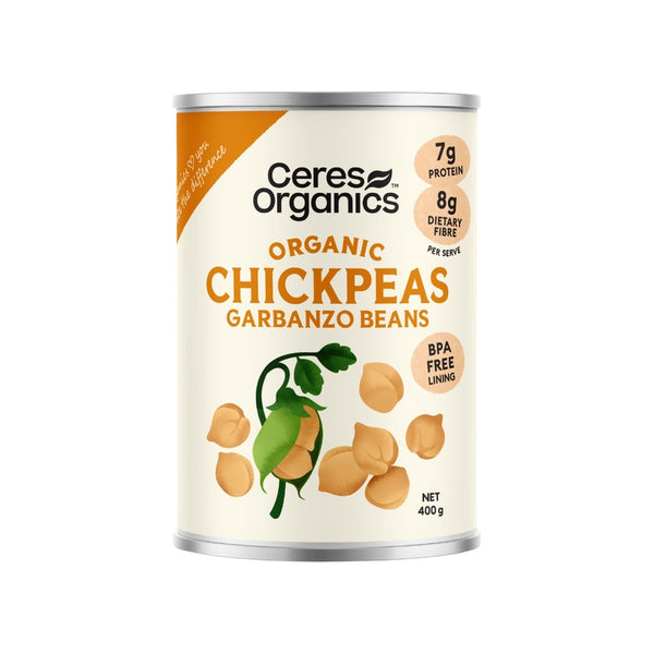 Ceres Organics Organic Chickpeas / Garbanzo Beans 400g, front of pack