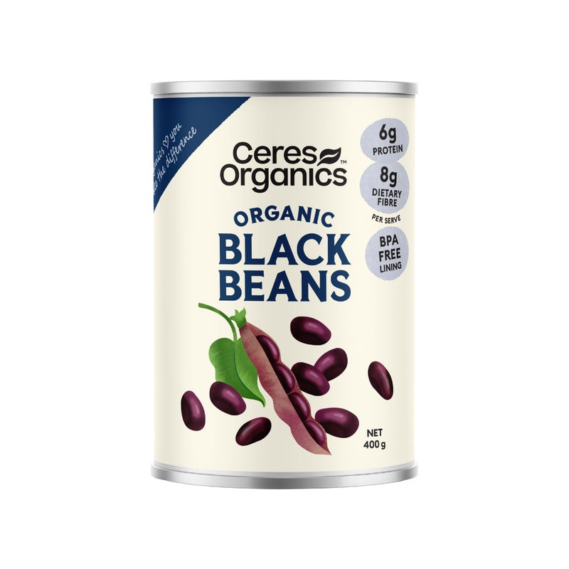 Ceres Organics Organic Black Beans 400g, front of pack