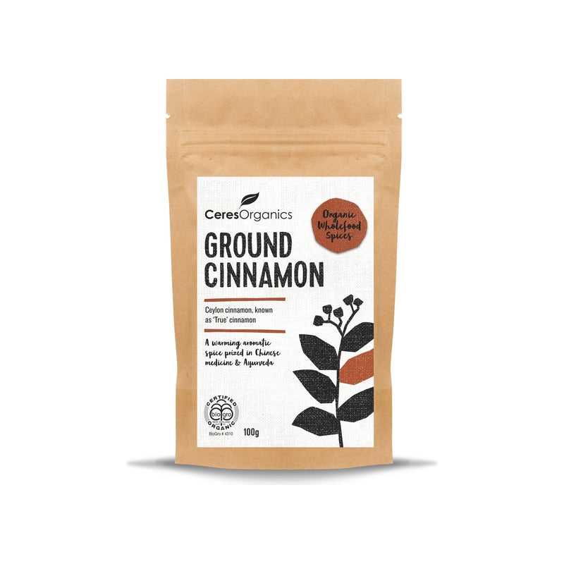 Ceres Organics Organic Ground Cinnamon 100g, front of pack