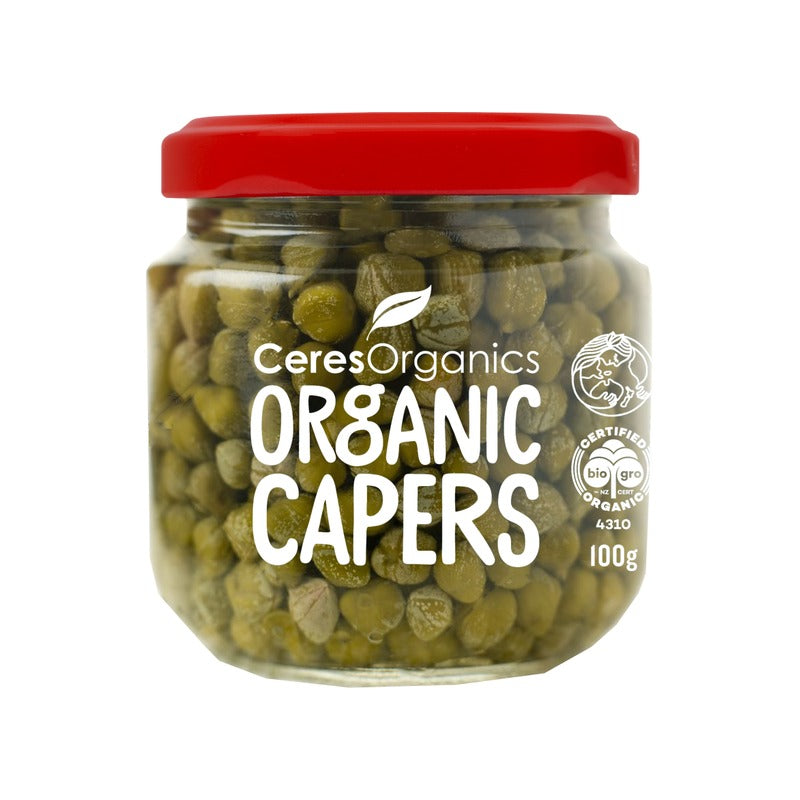 Ceres Organics Organic Mediterranean Capers 100g, front of pack