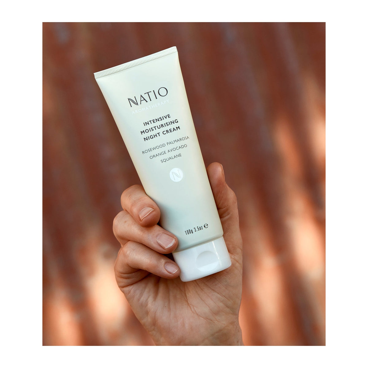 Natio Intensive Moist N/Cream 100g shown in use