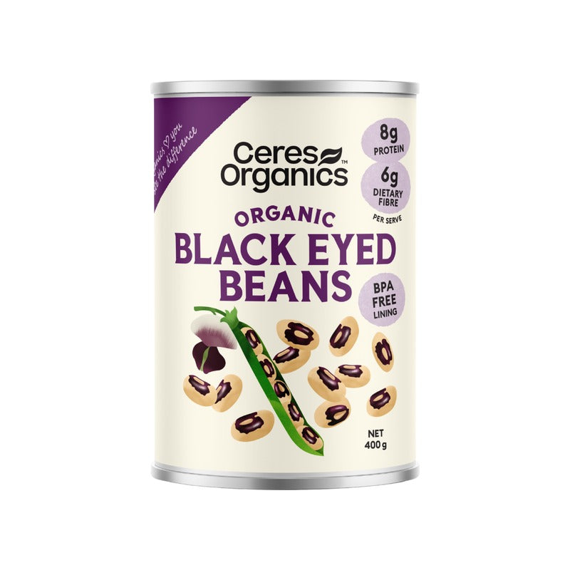 Ceres Organics Organic Black Eyed Beans 400g, front of pack