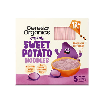 Ceres Organics Organic Baby Vegetable Noodles, Sweet Potato 150g, front of pack