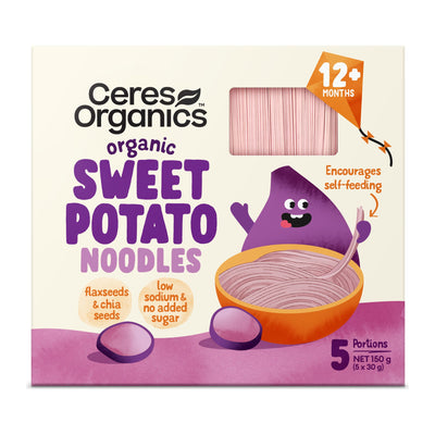 Organic Baby Vegetable Noodles, Sweet Potato 150g, front of pack