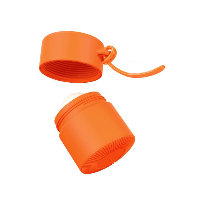 Solmates Desert Orange, with the lid off and the base ready to unscrew