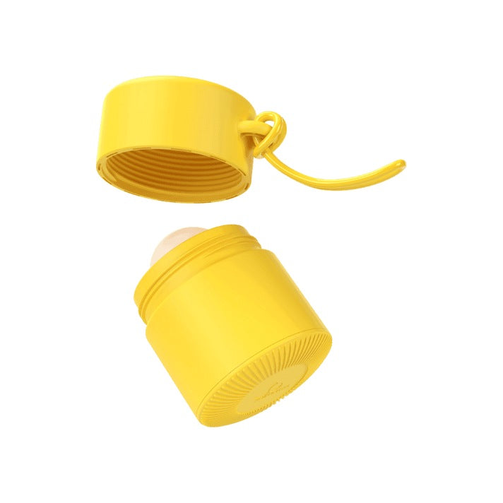 Solmates Sunshine Yellow, with the lid off and the base ready to unscrew