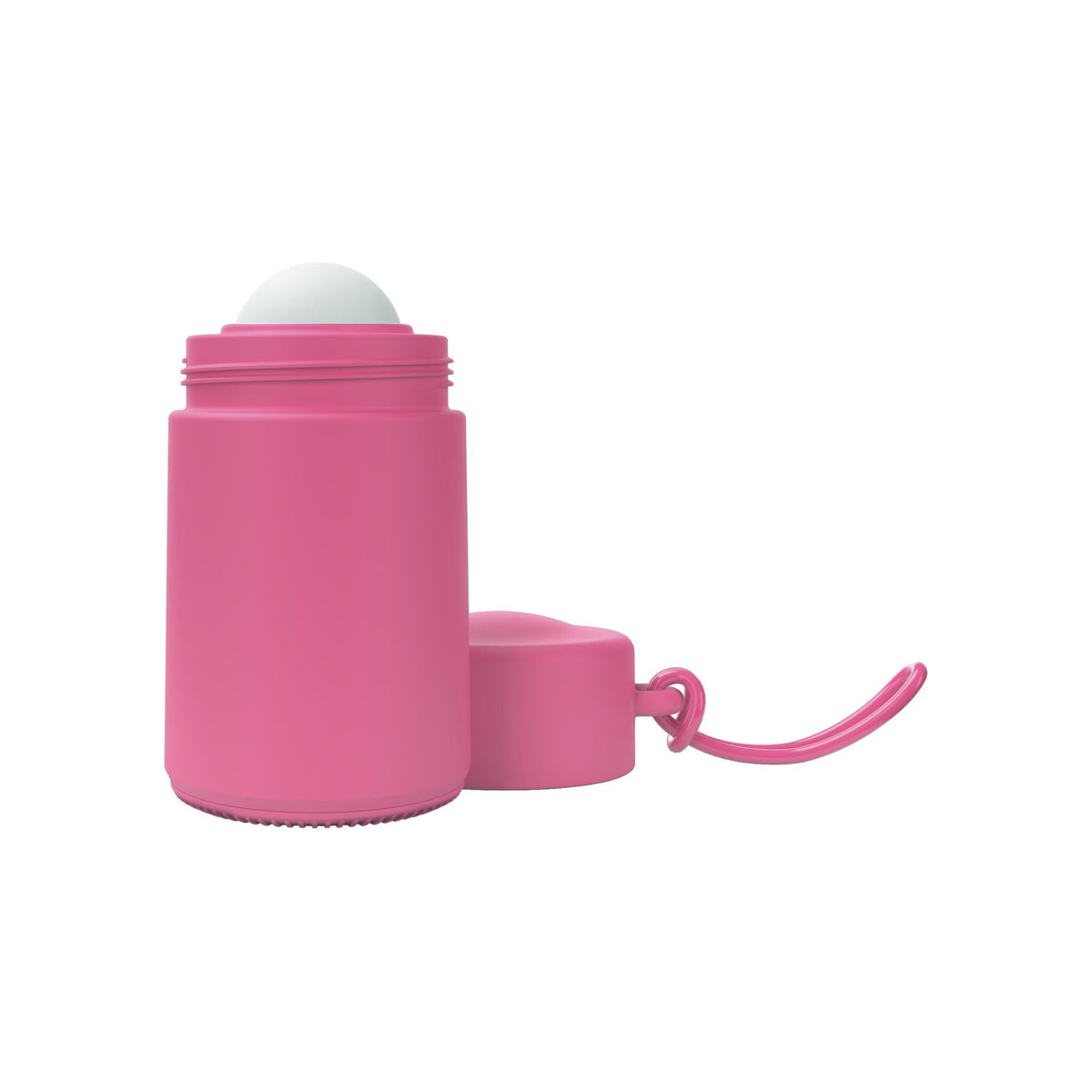 Solmates Salt Lake Pink, open, showing the roll-on ball and lid