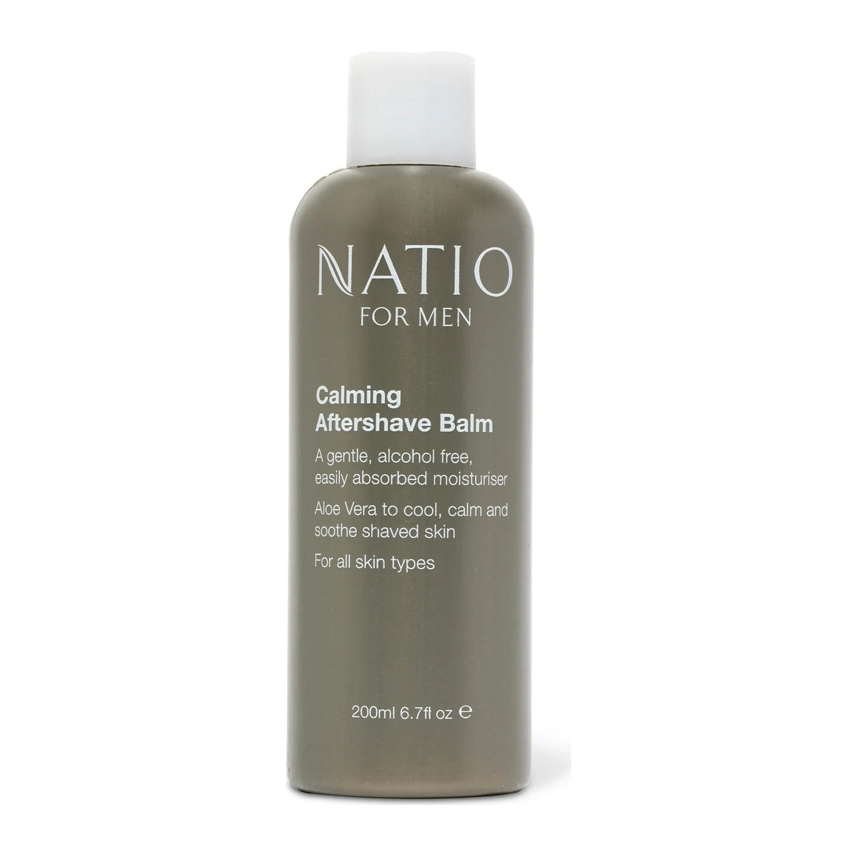 Men Calm Aftershave Balm 200ml by Natio, front of pack