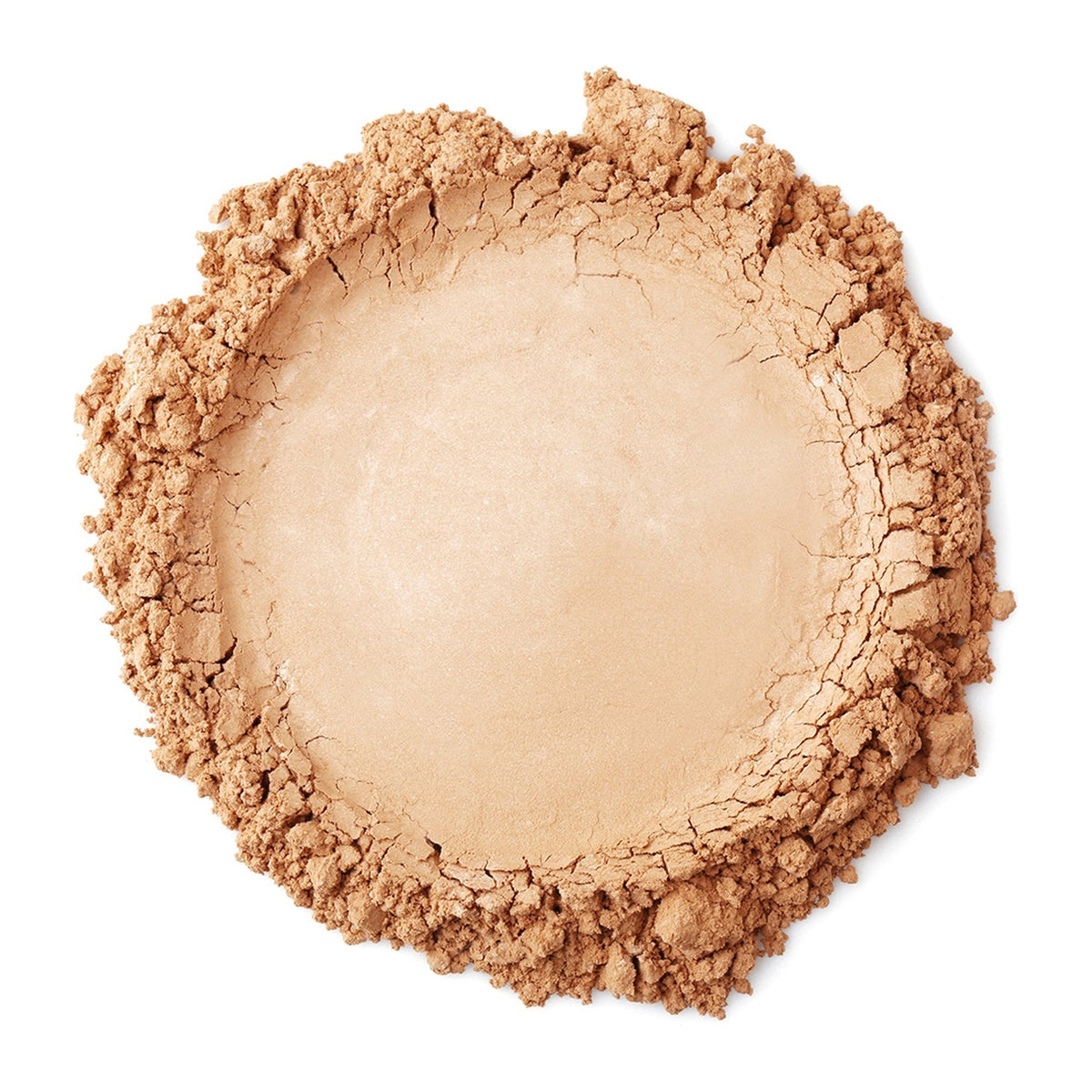The texture of Natio Pressed Powder Pecan swatched