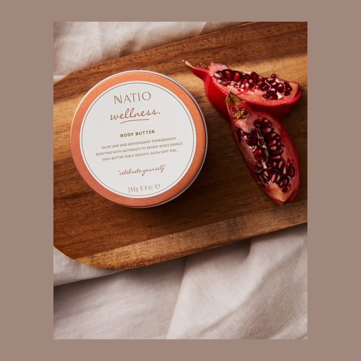 Natio Wellness Body Butter : styled in a set photograph