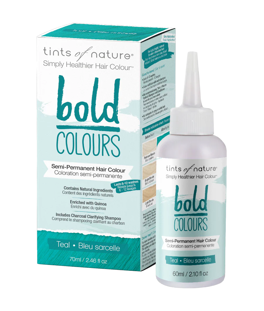 Bold Semi-Permanent Hair Colour Teal 70ml-Tints of Nature-Matakana Pharmacy