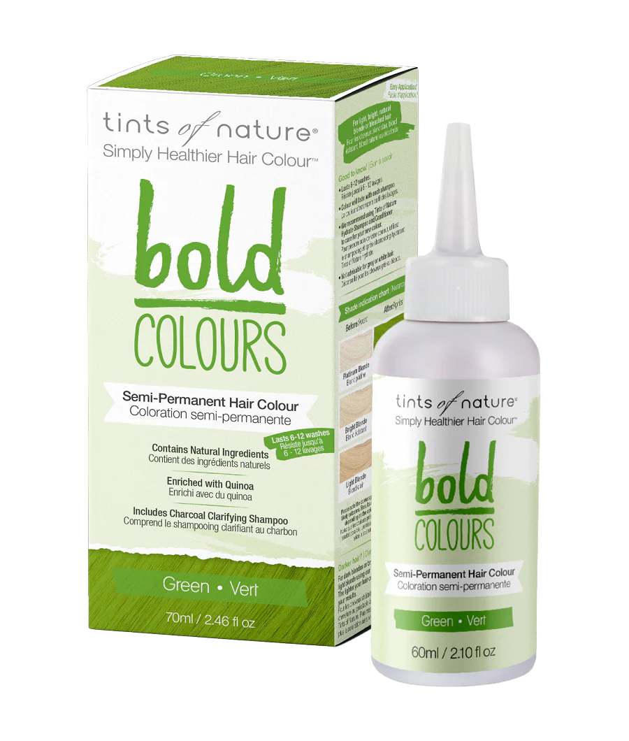 Bold Semi-Permanent Hair Colour Green 70ml-Tints of Nature-Matakana Pharmacy