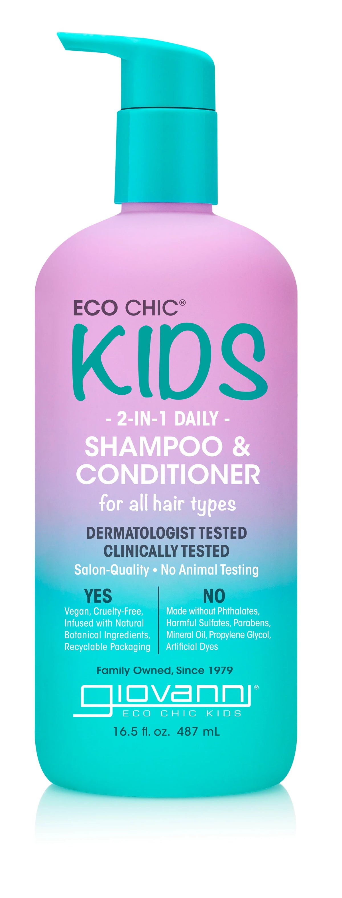 2-in-1 Daily Shampoo & Conditioner 487ml-GIOVANNI-Matakana Pharmacy