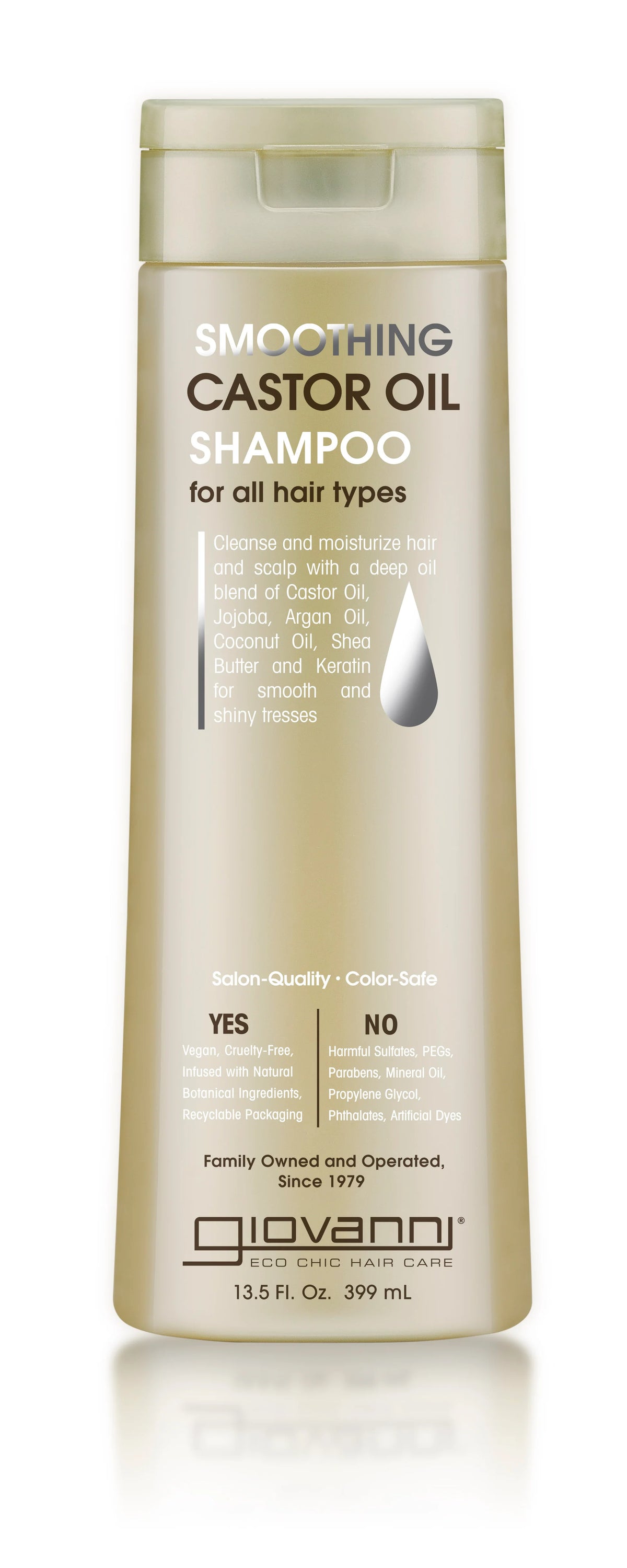 Smoothing Castor Oil Shampoo 399ml-GIOVANNI-Matakana Pharmacy
