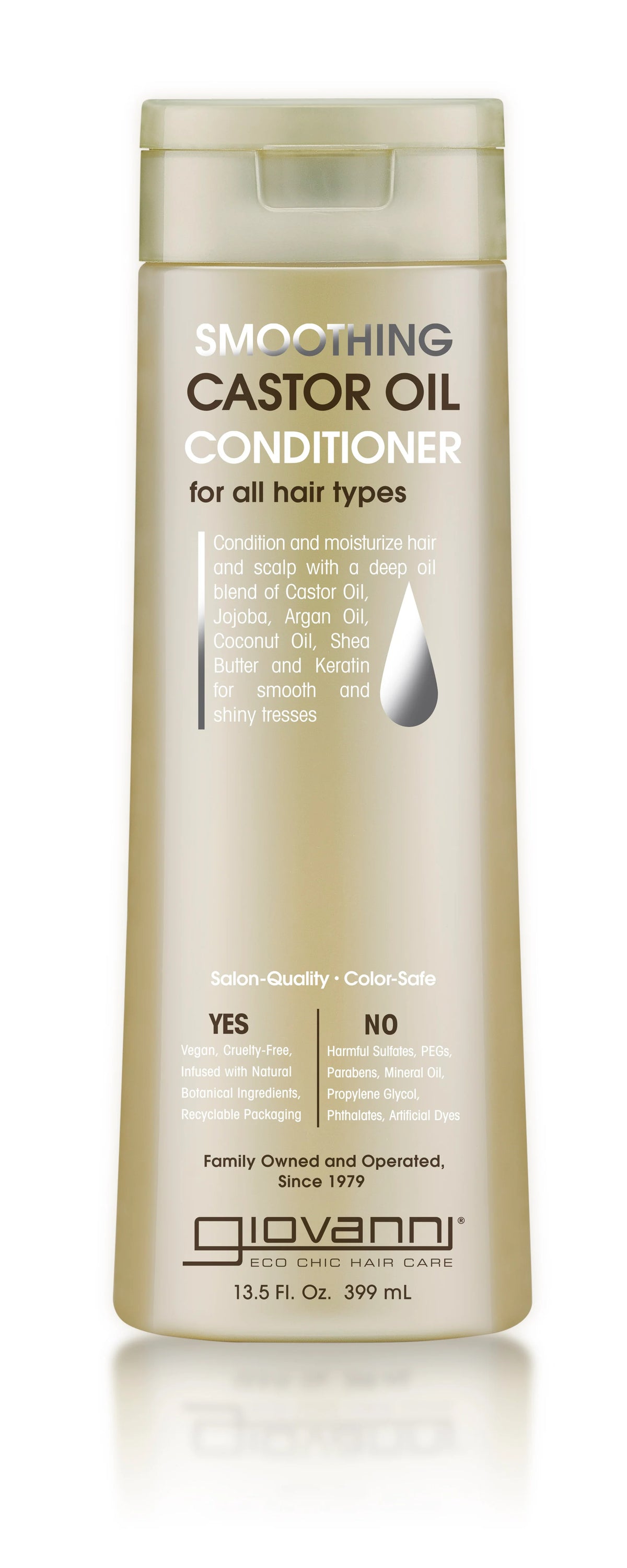 Smoothing Castor Oil Conditioner 399ml-GIOVANNI-Matakana Pharmacy