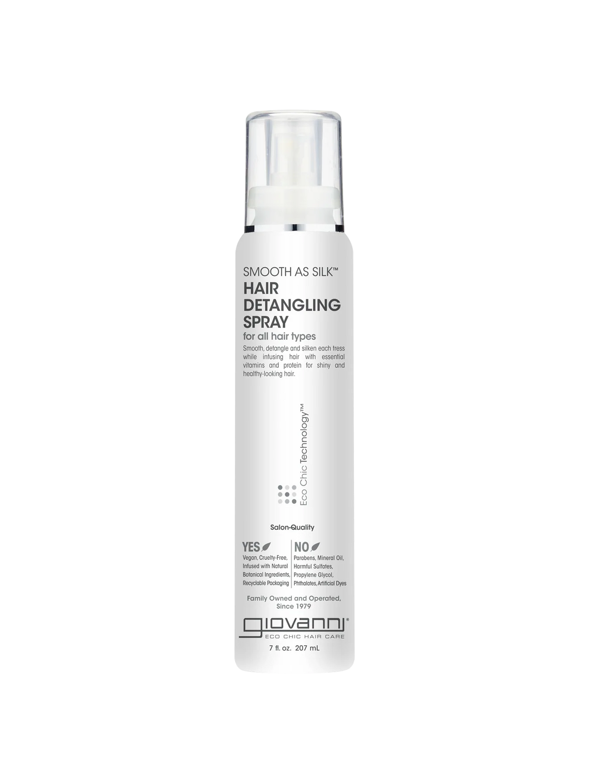 Smooth As Silk Hair Detangling Spray 207ml-GIOVANNI-Matakana Pharmacy
