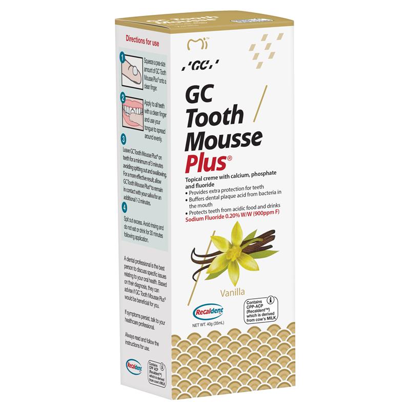 Tooth Mousse Plus Vanilla 40g-GC Dental-Matakana Pharmacy