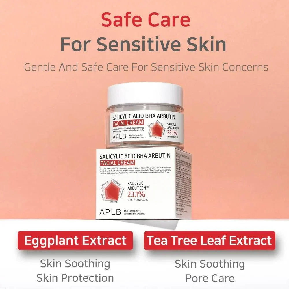 Salicylic Acid BHA Arbutin Facial Cream 55ml-APLB-Matakana Pharmacy