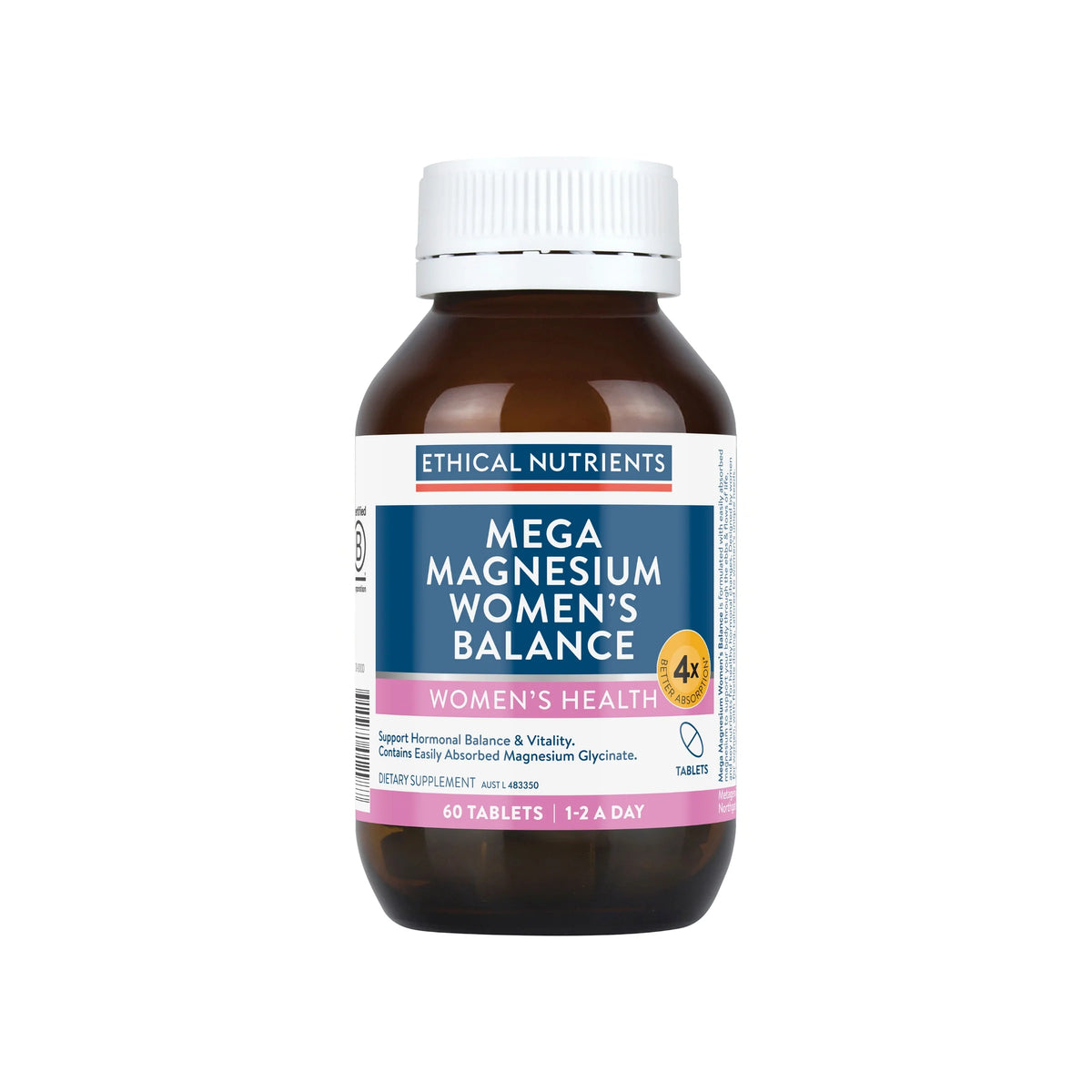 Mega Magnesium Women's Balance 60 Tablets-Ethical Nutrients-Matakana Pharmacy