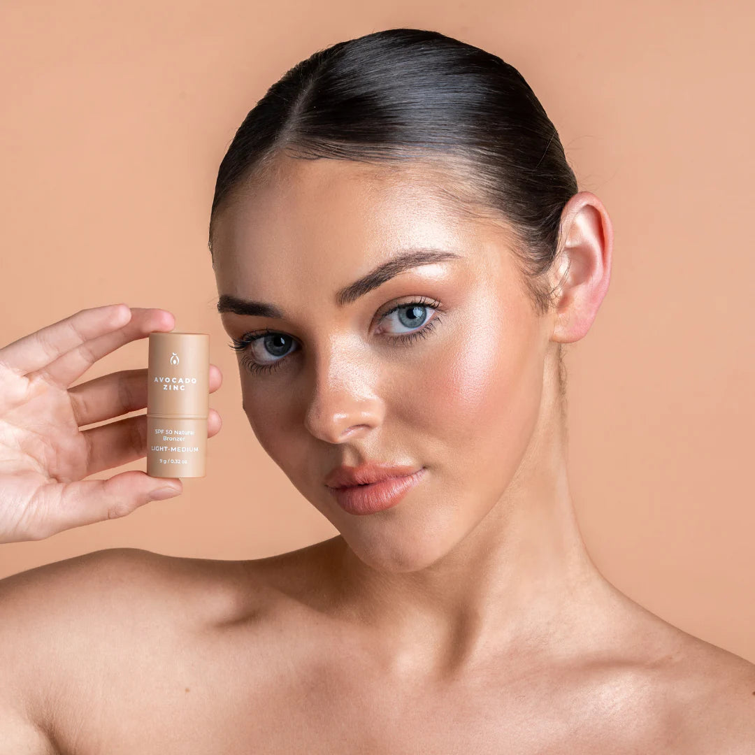 SPF 50 Natural Bronzer Medium Dark 9g-Avocado Zinc-Matakana Pharmacy