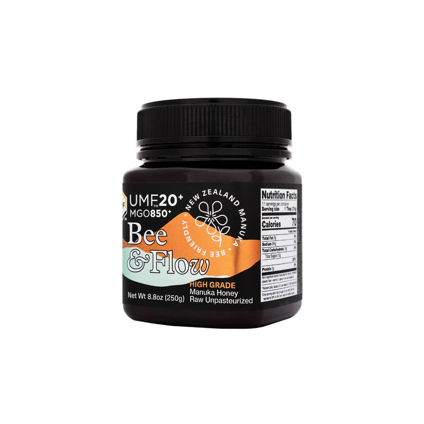 Manuka Honey MGO 850 UMF 20 250g-BEE&FLOW-Matakana Pharmacy