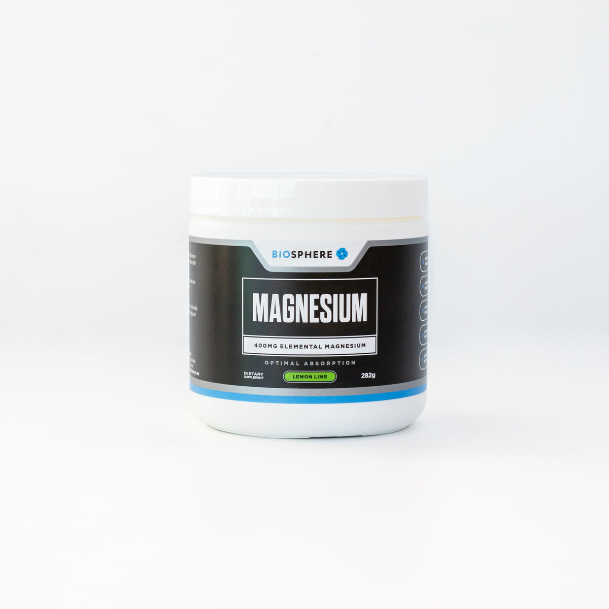 Magnesium Powder Lemon-Lime 282g-Biosphere Nutrition-Matakana Pharmacy