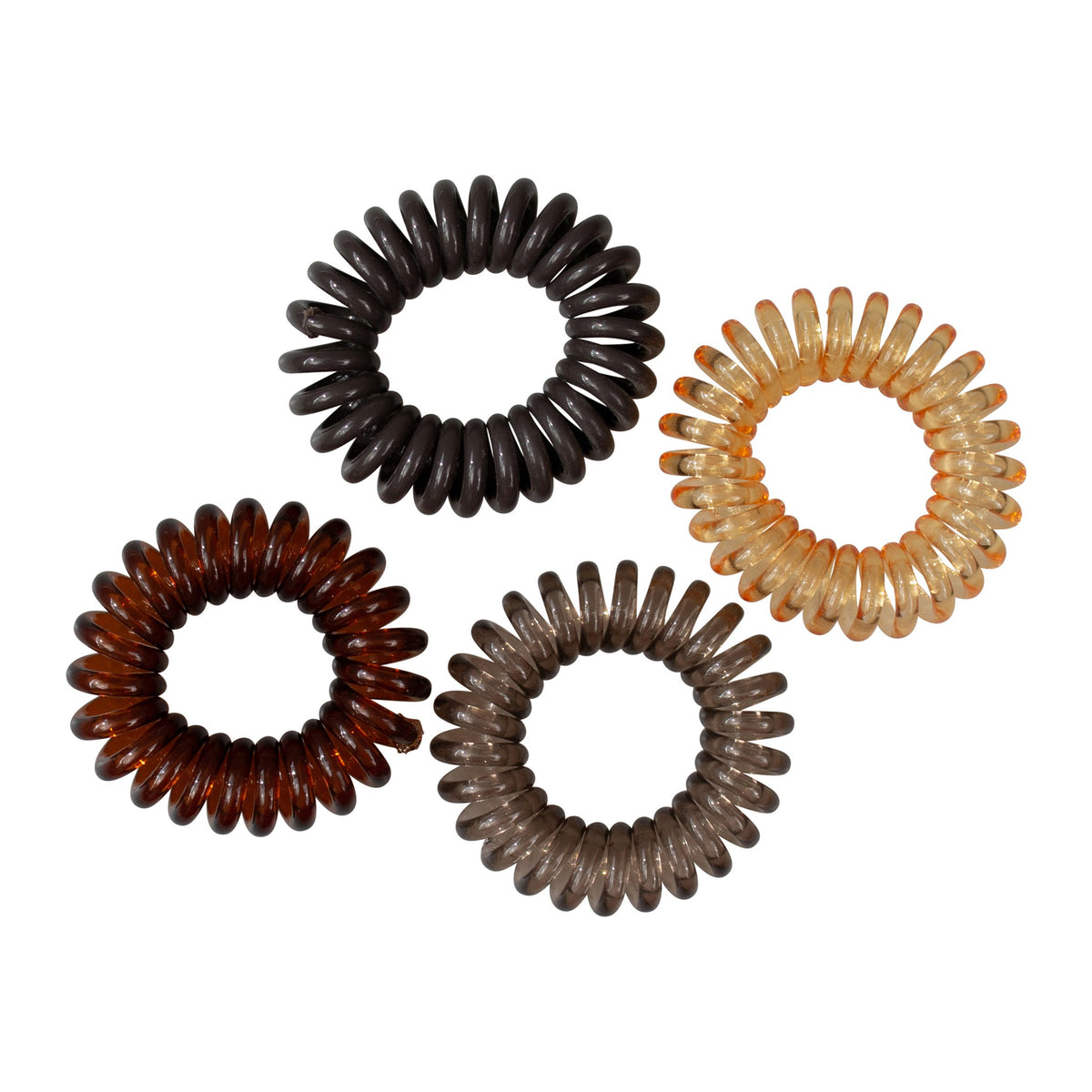 Elastic Twirl Ties Browns 4pk