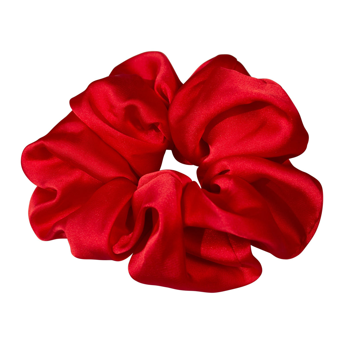 Elastic Scrunchy Red Satin