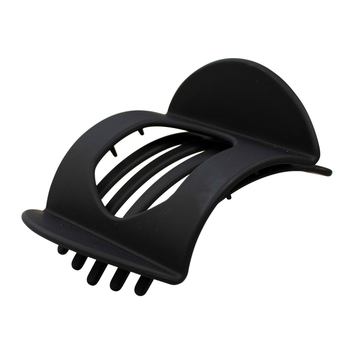 Oval Flat Lay Clip Matte Black | Mae Hair