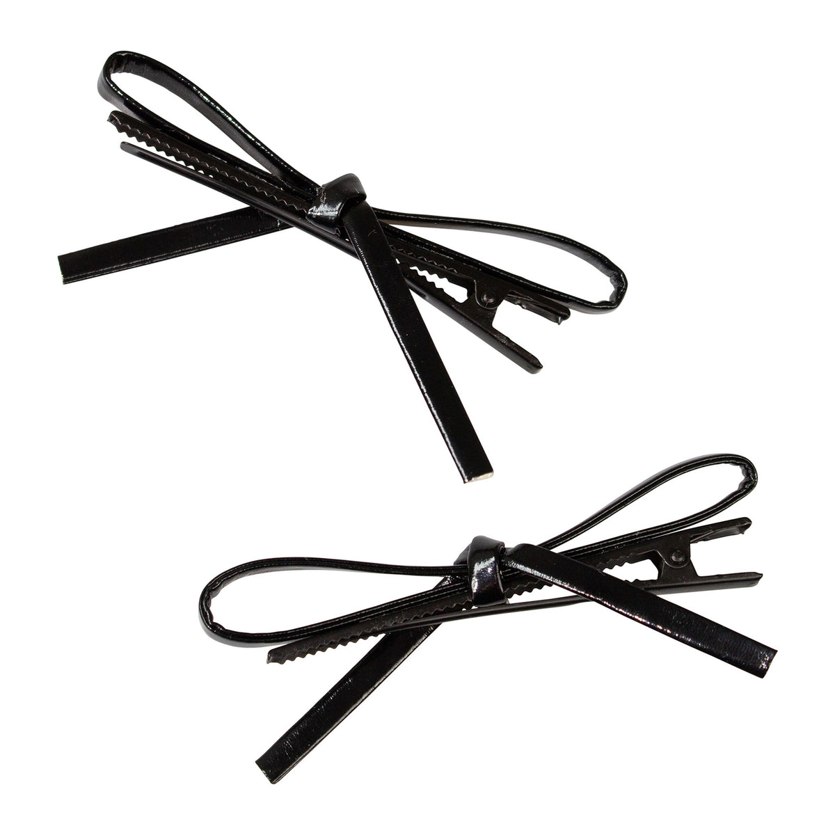 Alligator Clips Bows Black 2pc