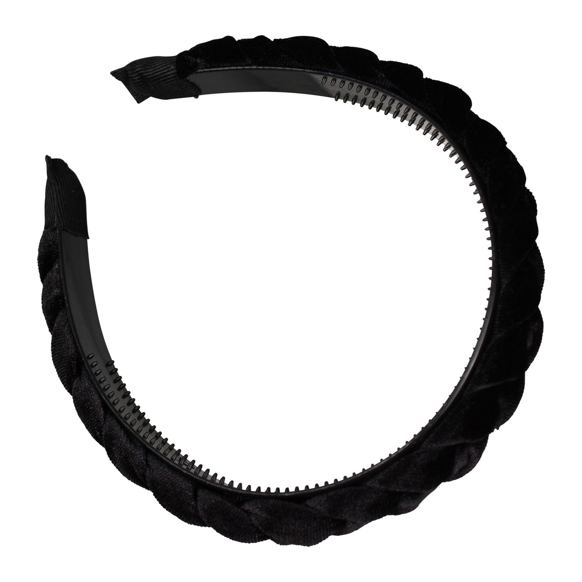 Headband Velvet Braid Black