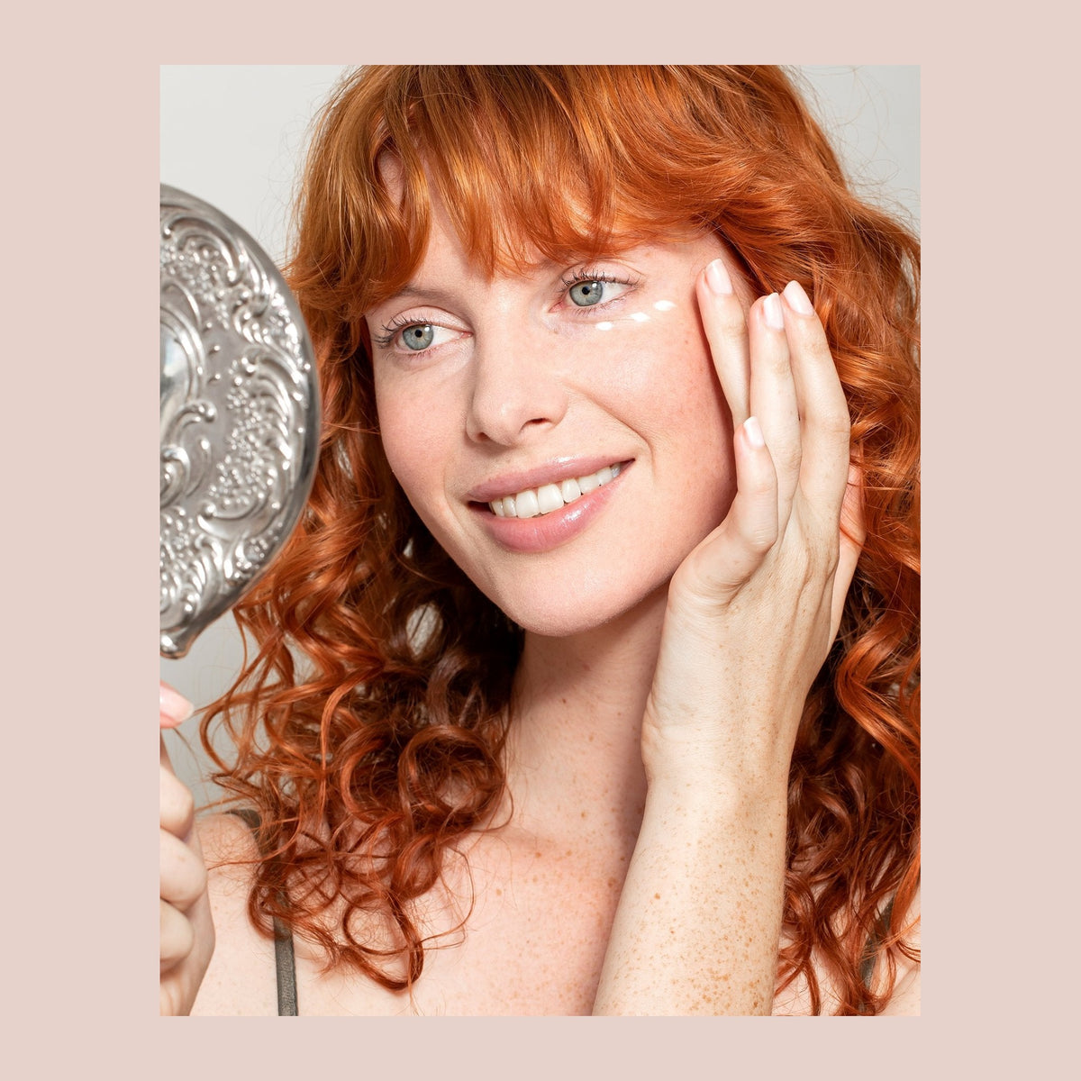Natio Calm Extra Gentle Eye Cream 20ml shown in use