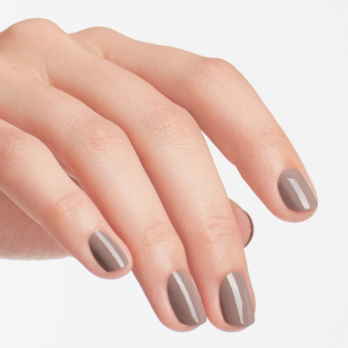 A manicure painted in OPI Bonfire Serenade