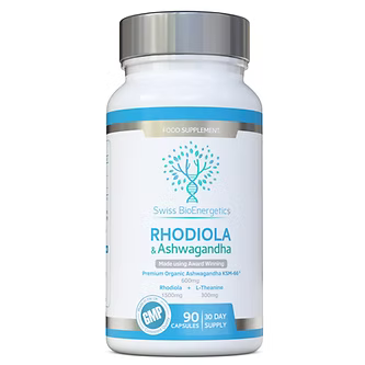 Rhodiola, Ashwagandha, L-Theanine Blend 90 Capsules-Swiss Bioenergetics-Matakana Pharmacy