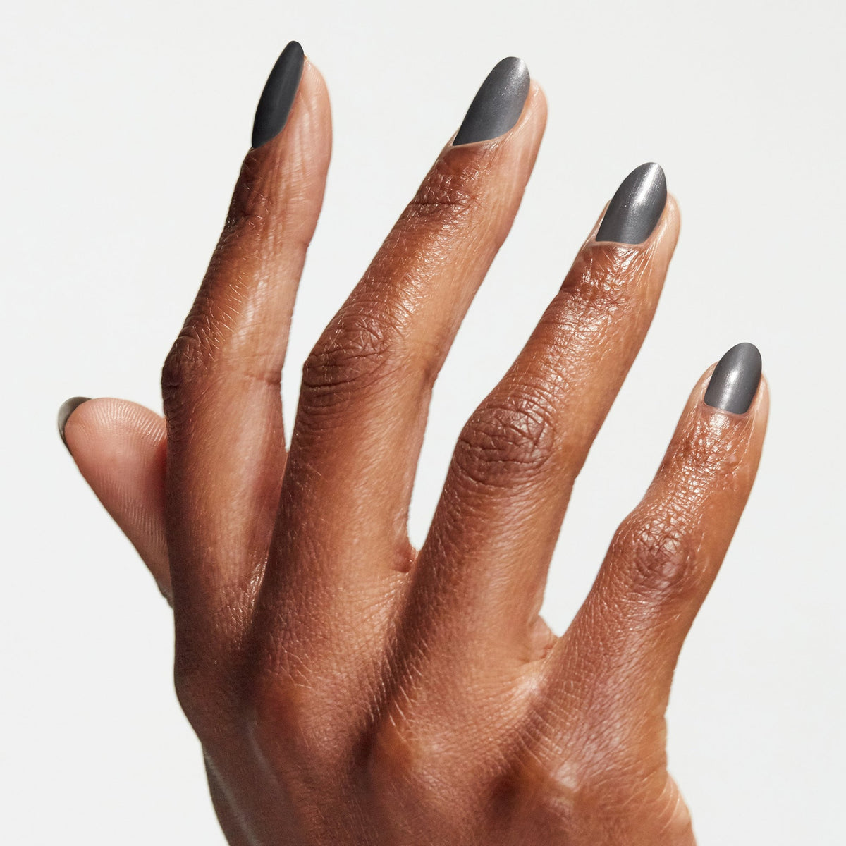 A manicure painted in OPI Clean Slate