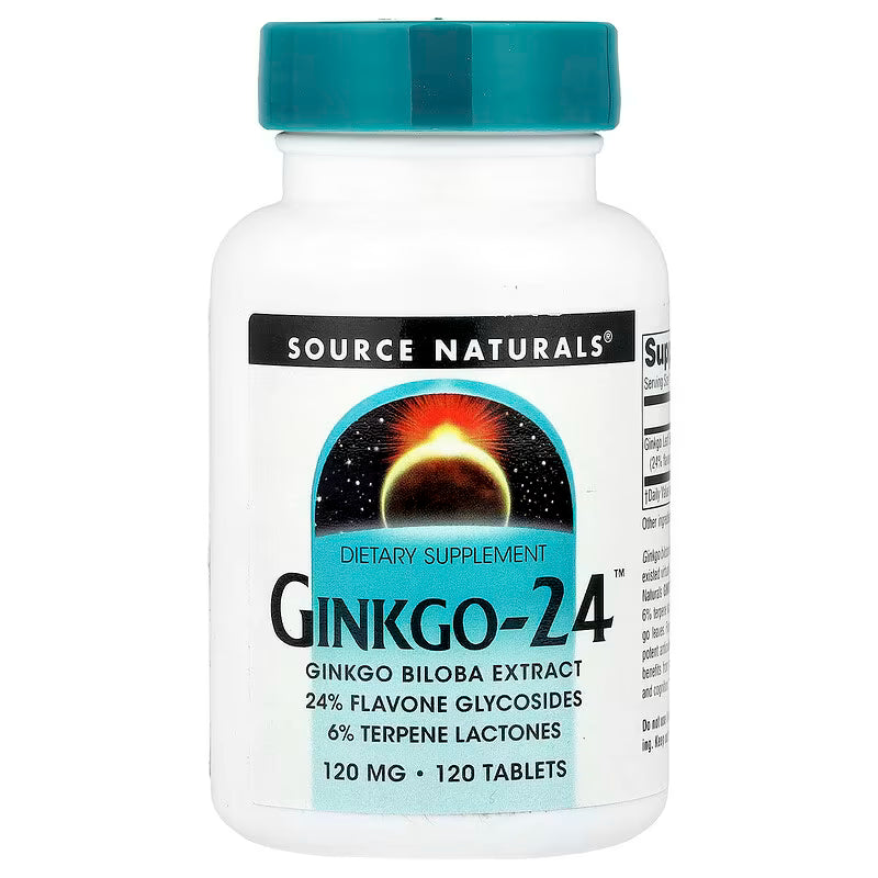 Ginkgo-24 120mg 30t-Source Naturals-Matakana Pharmacy