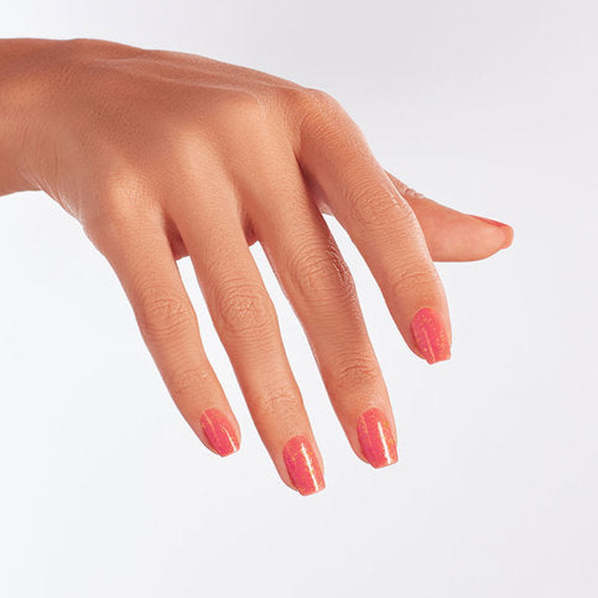 A manicure painted in OPI Mural Mural on the Wall