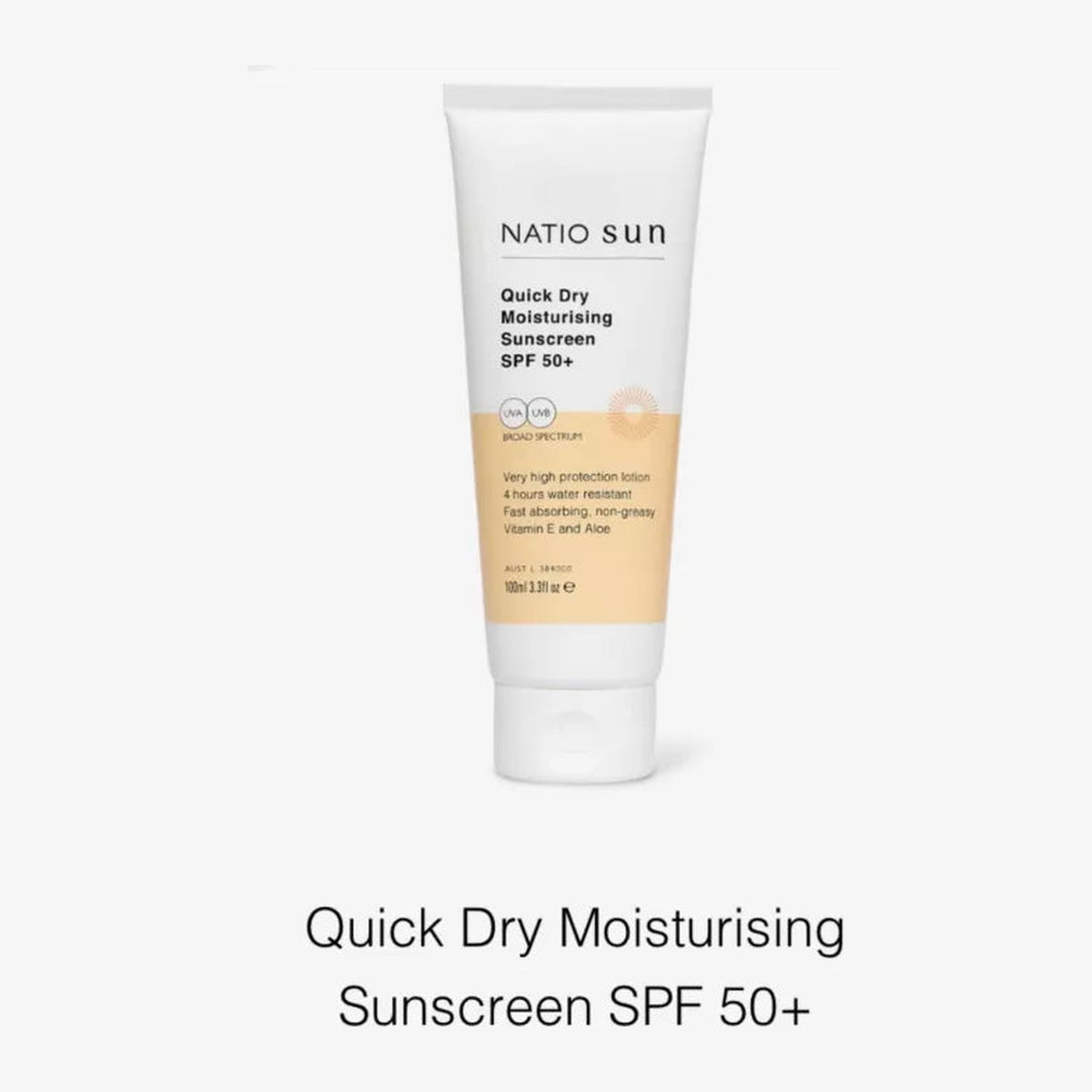 Natio Quick Dry Moist SPF50+ 100ml