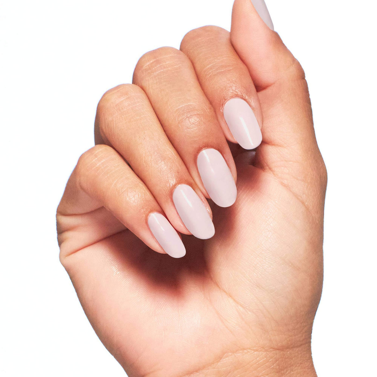 A manicure painted in OPI Pink in Bio