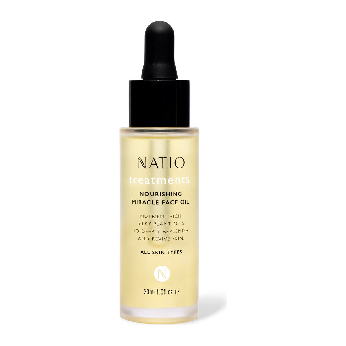 Treatment Nourishing Miracle Face Oil 30ml by Natio, front of pack