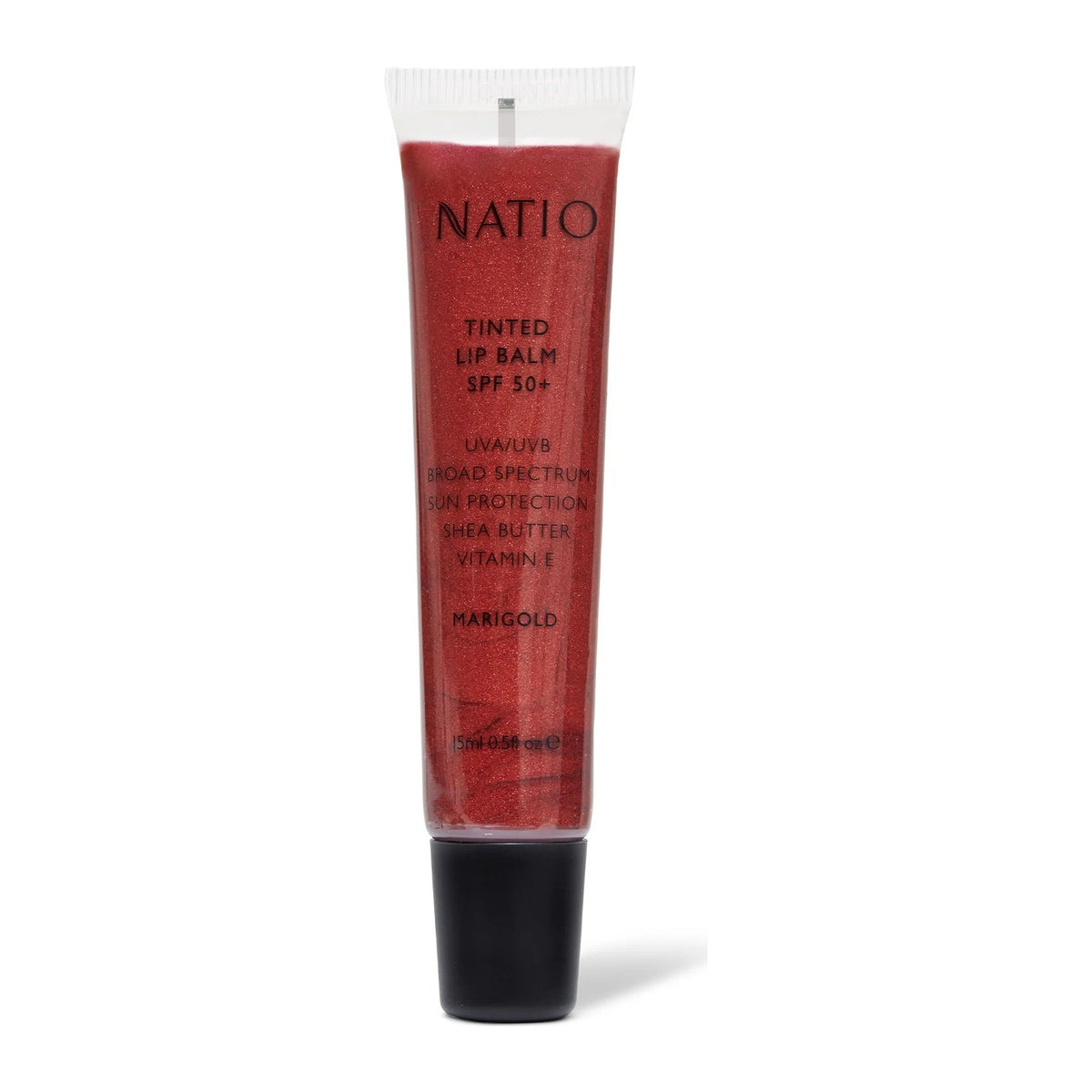 Tinted Lip Balm SPF50+ Marigold 15ml by Natio, front of pack