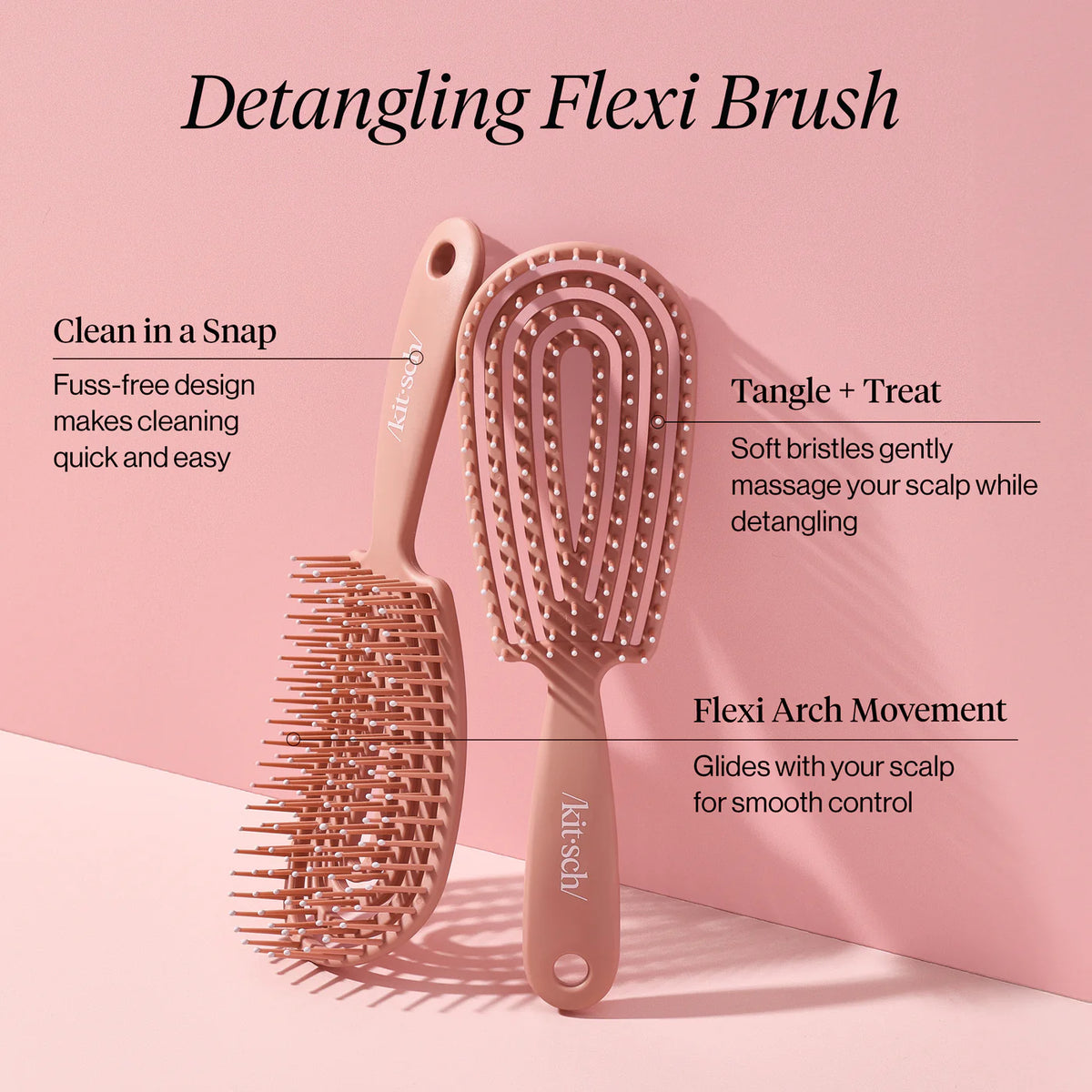 Detangling Flexi Brush - Terracotta-KITSCH-Matakana Pharmacy