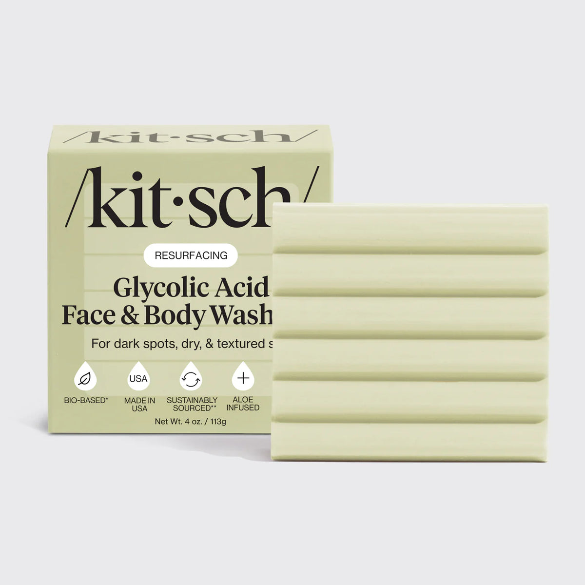 Glycolic Acid Exfoliating Face and Body Wash-KITSCH-Matakana Pharmacy
