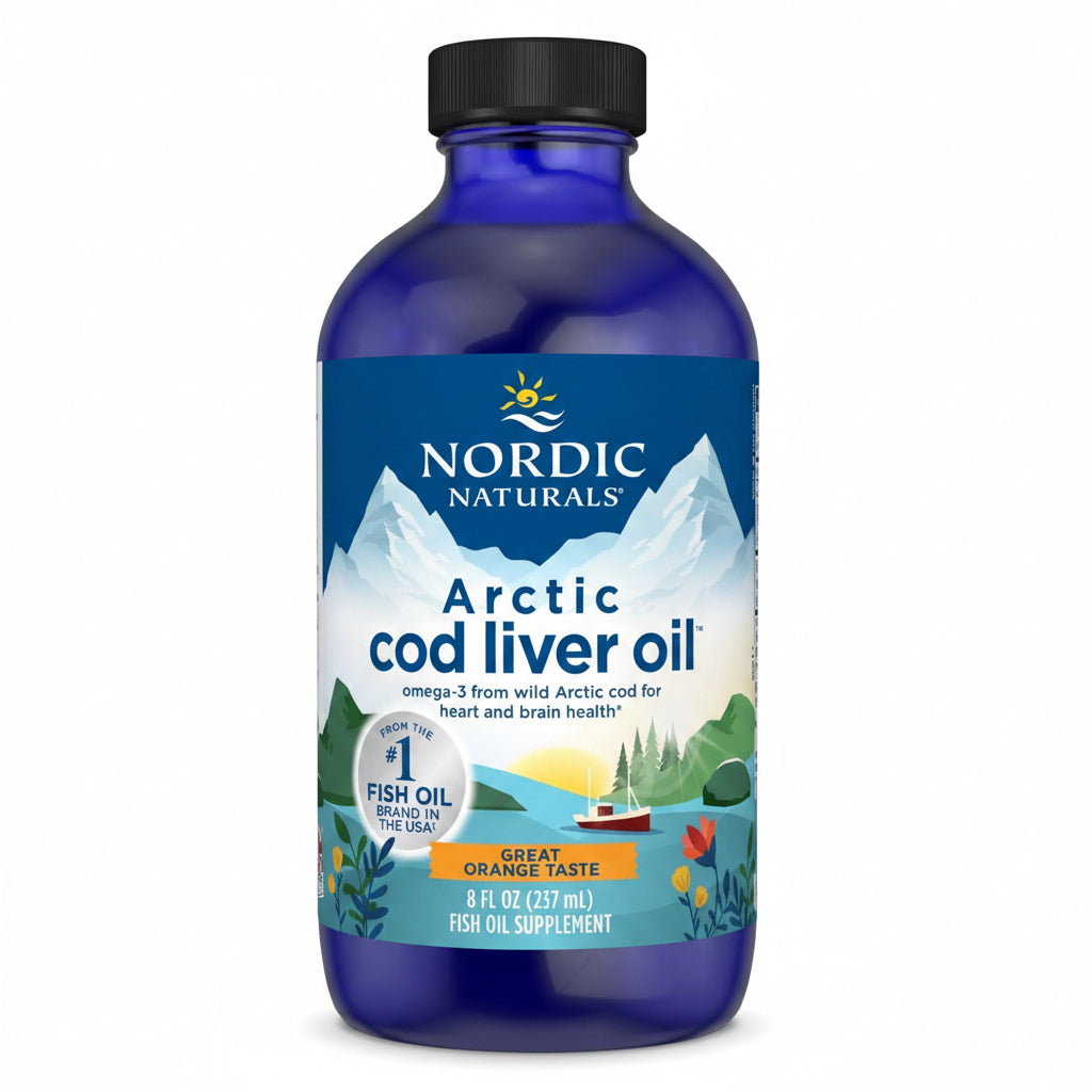 Arctic Cod Liver Oil Liquid Orange 237ml-Nordic Naturals-Matakana Pharmacy