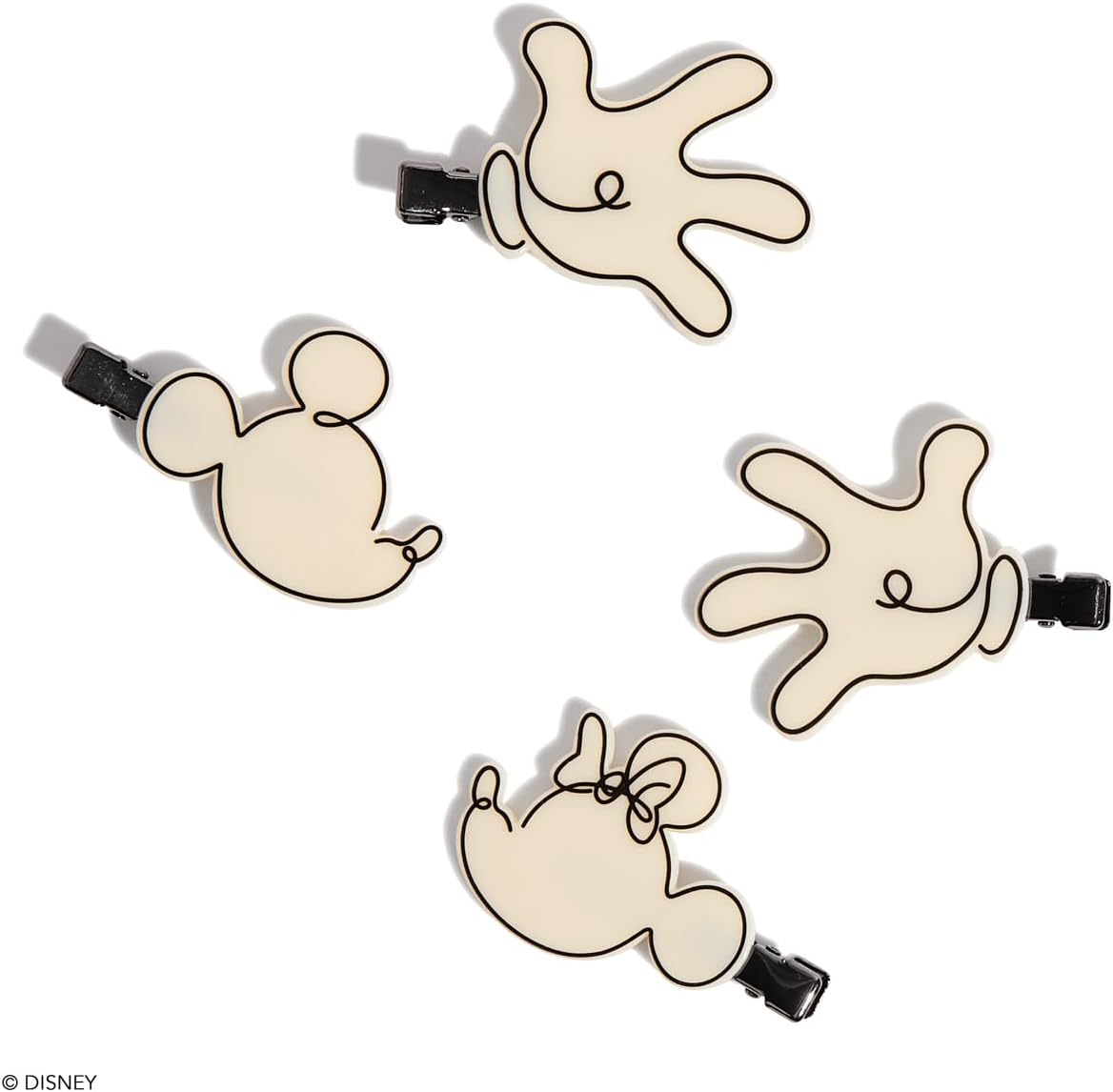 Kitsch & Mickey and Minnie Recycled Creaseless Clips 4pc Set-KITSCH-Matakana Pharmacy