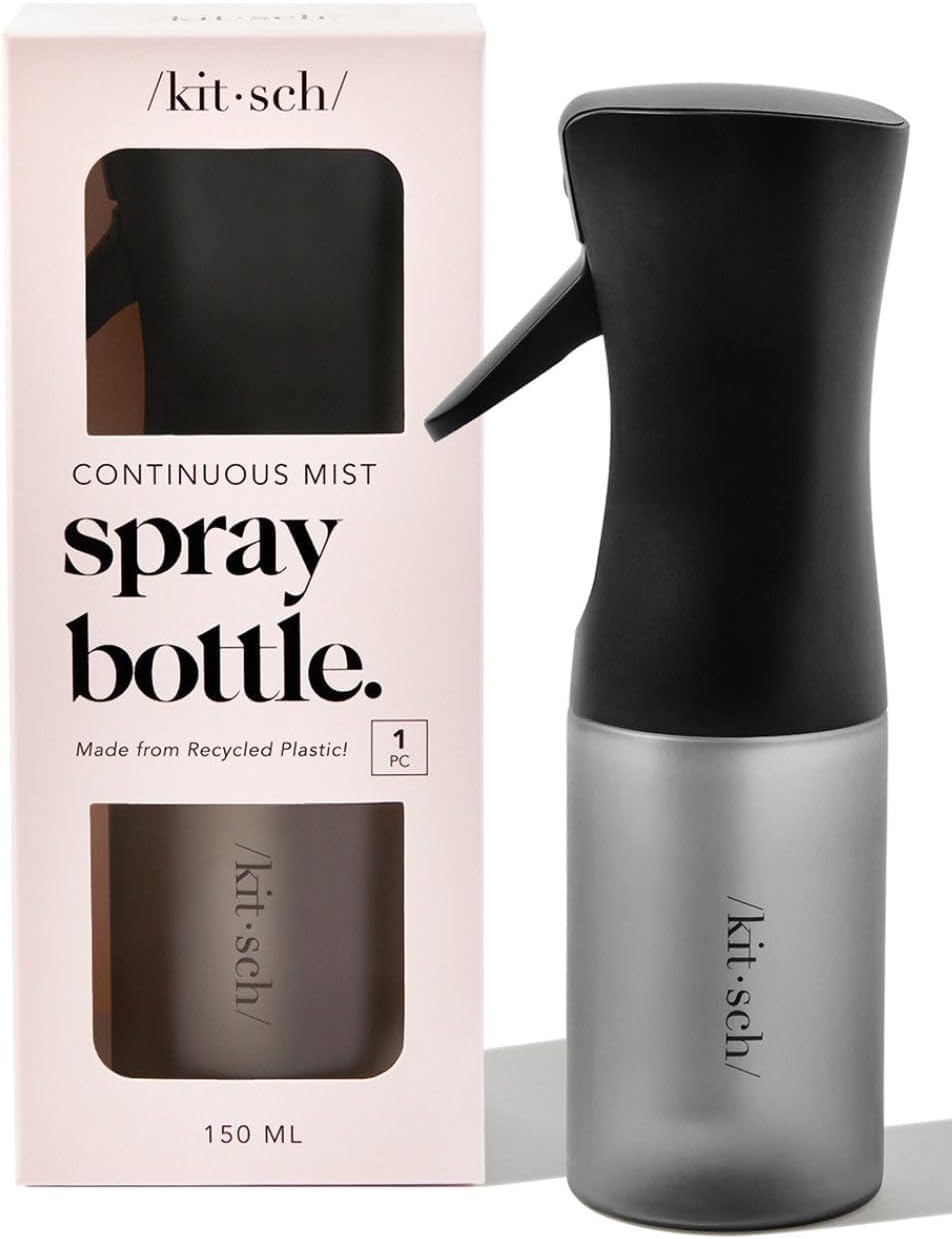 Recycled Plastic Continuous Spray Bottle - Black-KITSCH-Matakana Pharmacy